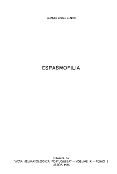 Volume XI - Separata Espasmofilia